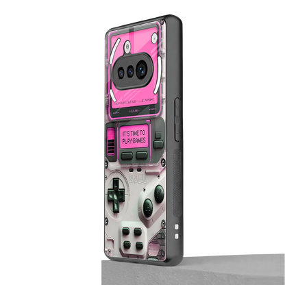 Gameboy Pink nothing phone 3a mobile cover | shockproof glass phone case
