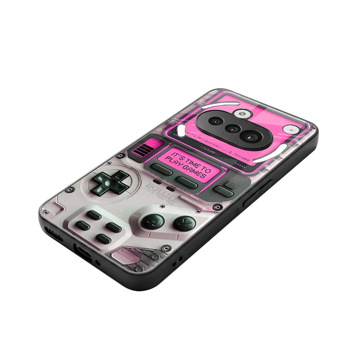 Gameboy Pink stylish phone case for nothing phone 3a | glossy glass and slim fit