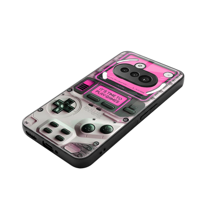 Gameboy Pink stylish phone case for nothing phone 3a | glossy glass and slim fit