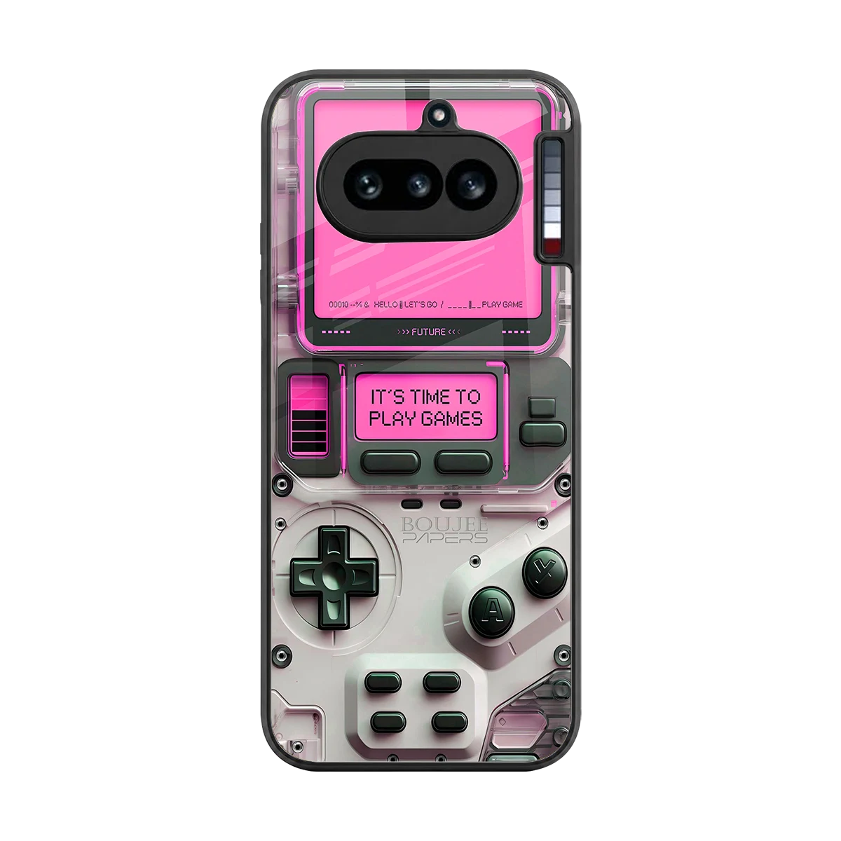 Gameboy Pink back phone cover | glass case for nothing phone 4a