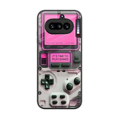 Gameboy Pink back phone cover | glass case for nothing phone 4a