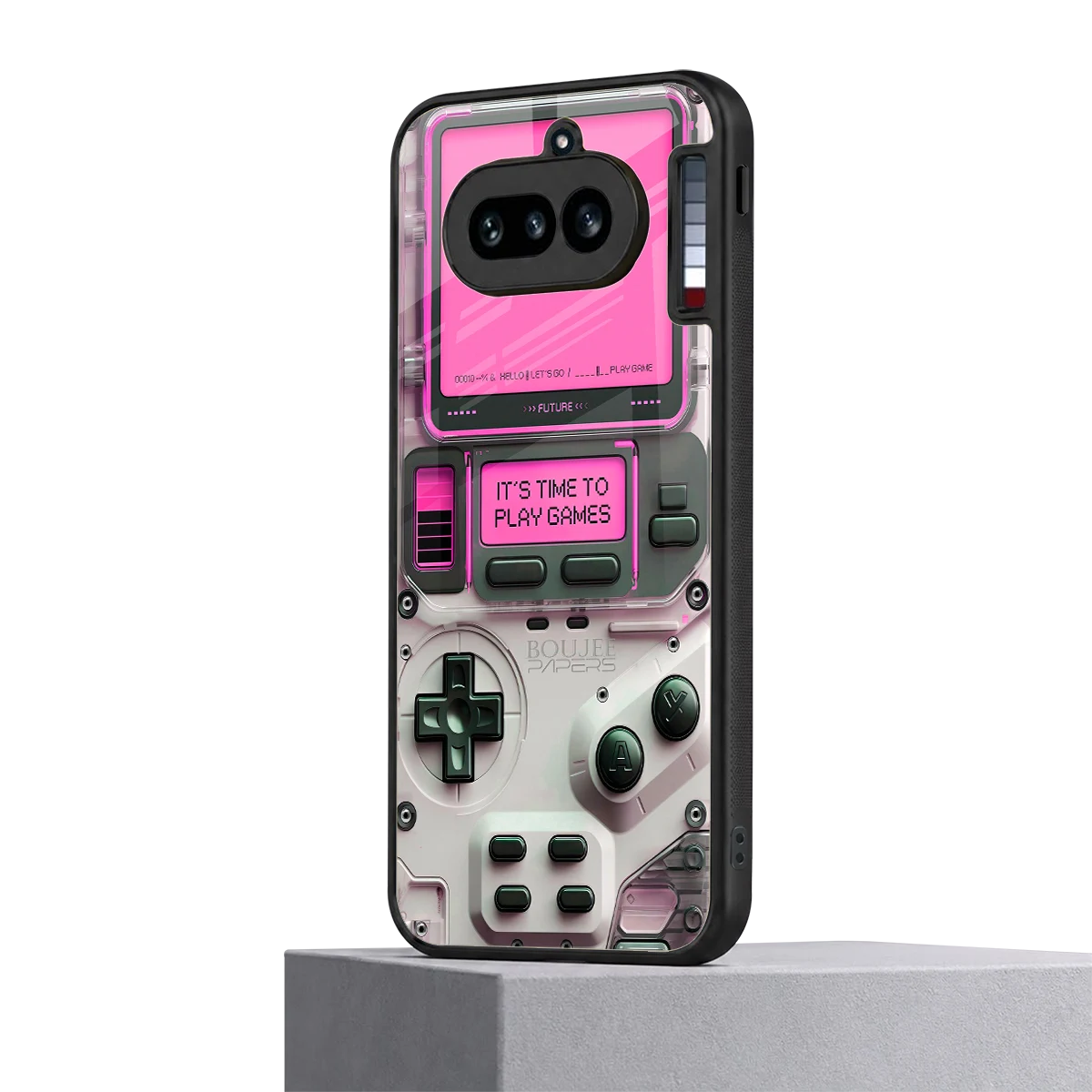 Gameboy Pink nothing phone 4a mobile cover | shockproof glass phone case