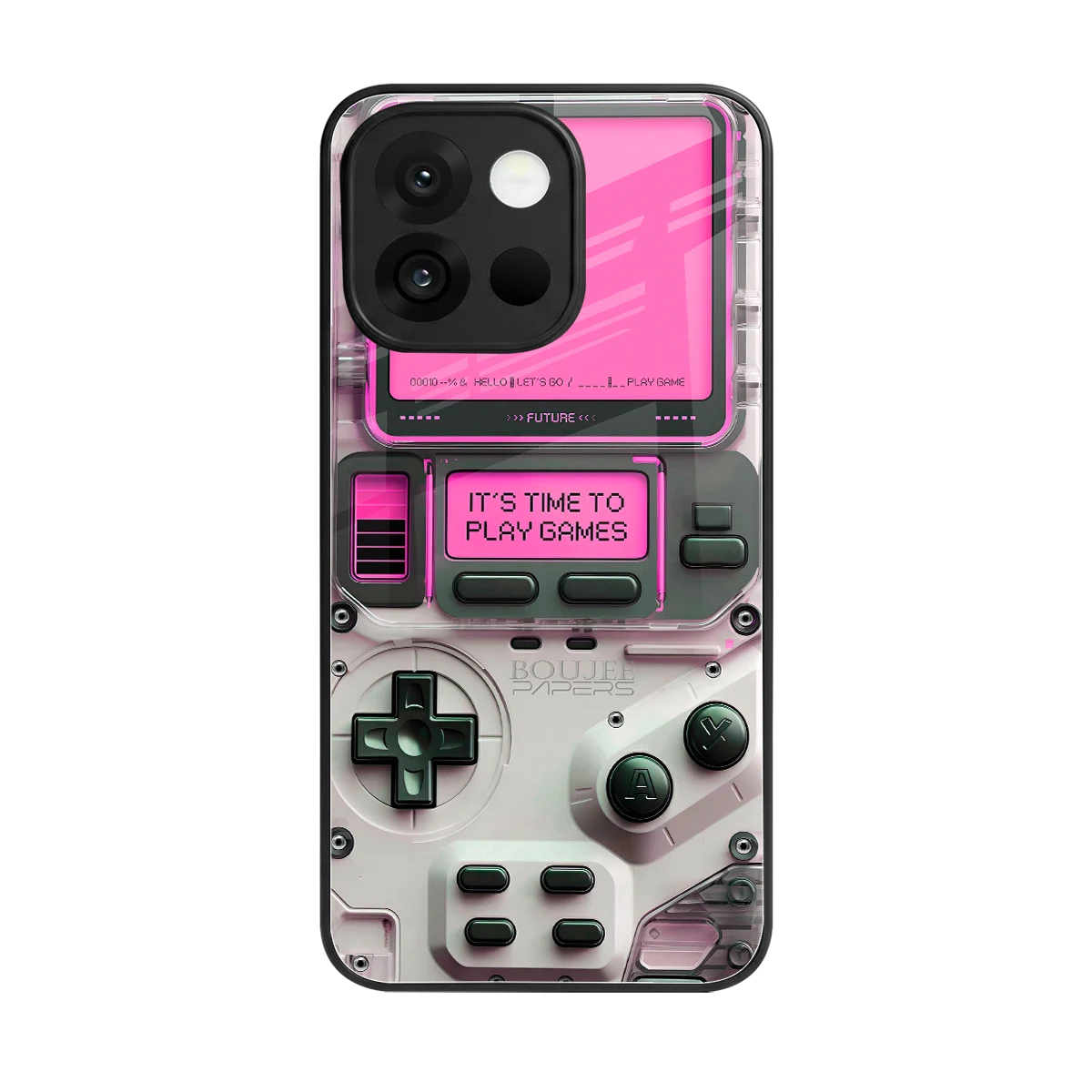 Gameboy Pink back phone cover | glass case for oneplus 13s