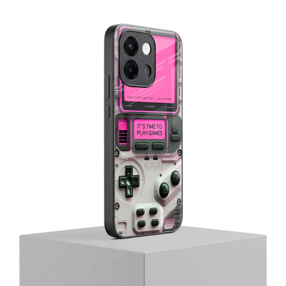 Gameboy Pink oneplus 13s mobile cover | shockproof glass phone case