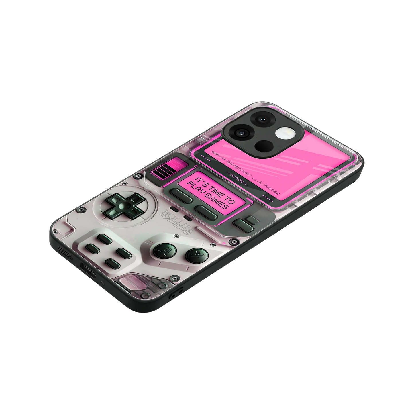 Gameboy Pink stylish phone case for oneplus 13s | glossy glass and slim fit