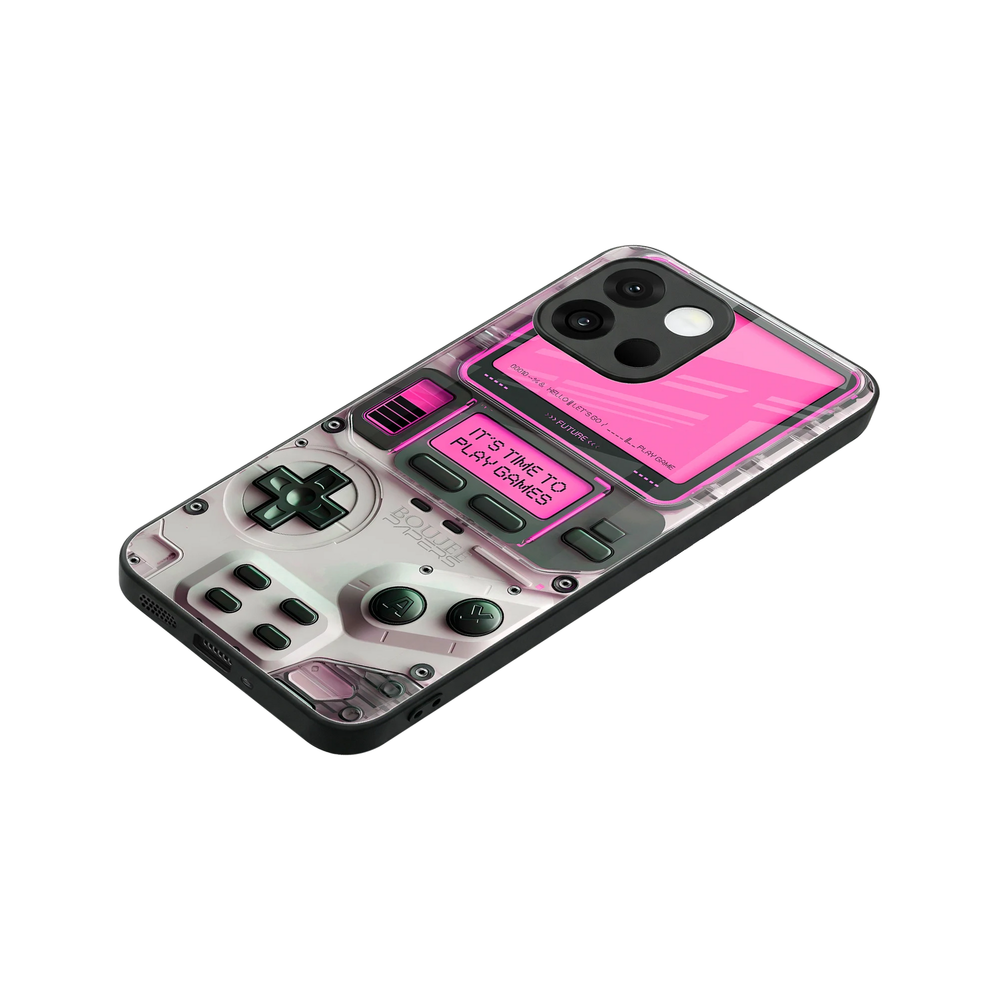 Gameboy Pink stylish phone case for oneplus 13s | glossy glass and slim fit