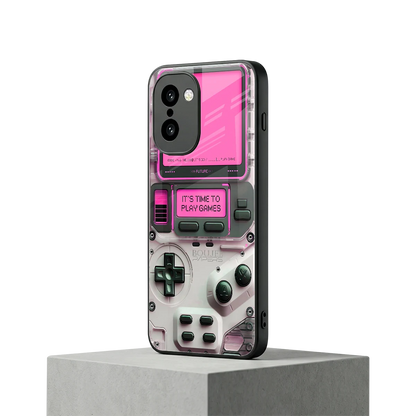 Gameboy Pink oneplus 15r mobile cover | shockproof glass phone case
