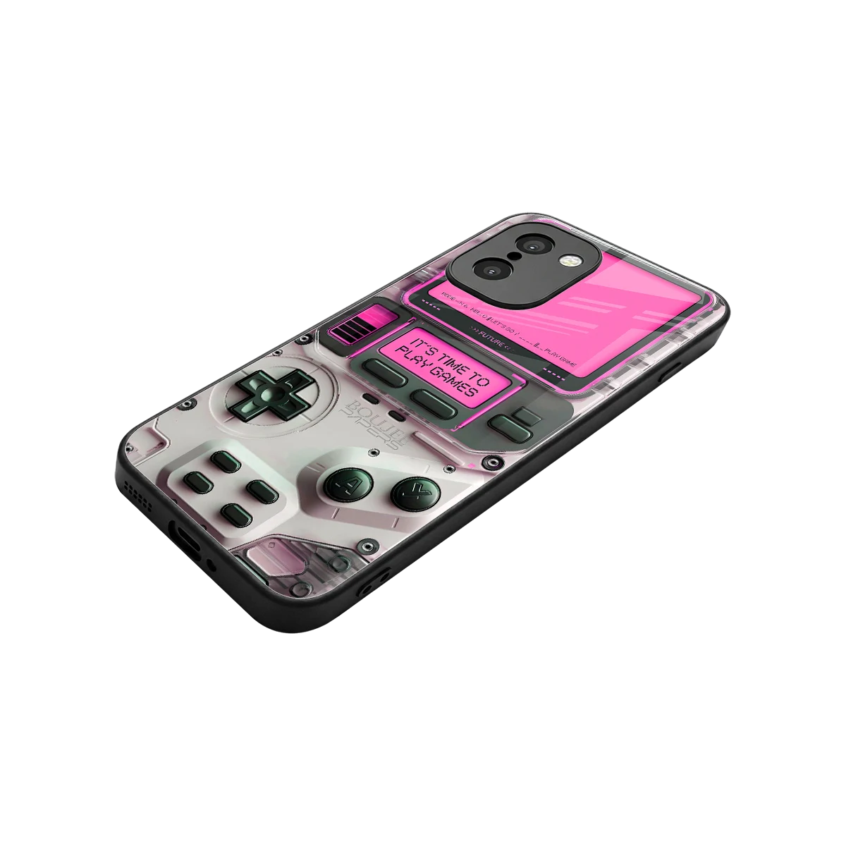 Gameboy Pink stylish phone case for oneplus 15r | glossy glass and slim fit