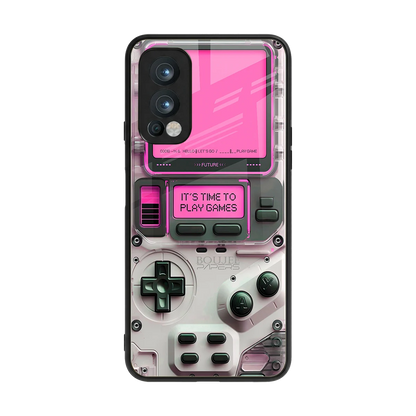 Gameboy Pink back phone cover | glass case for oneplus nord 2