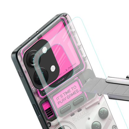 Gameboy Pink stylish phone case for oneplus nord 3 | glossy glass and slim fit