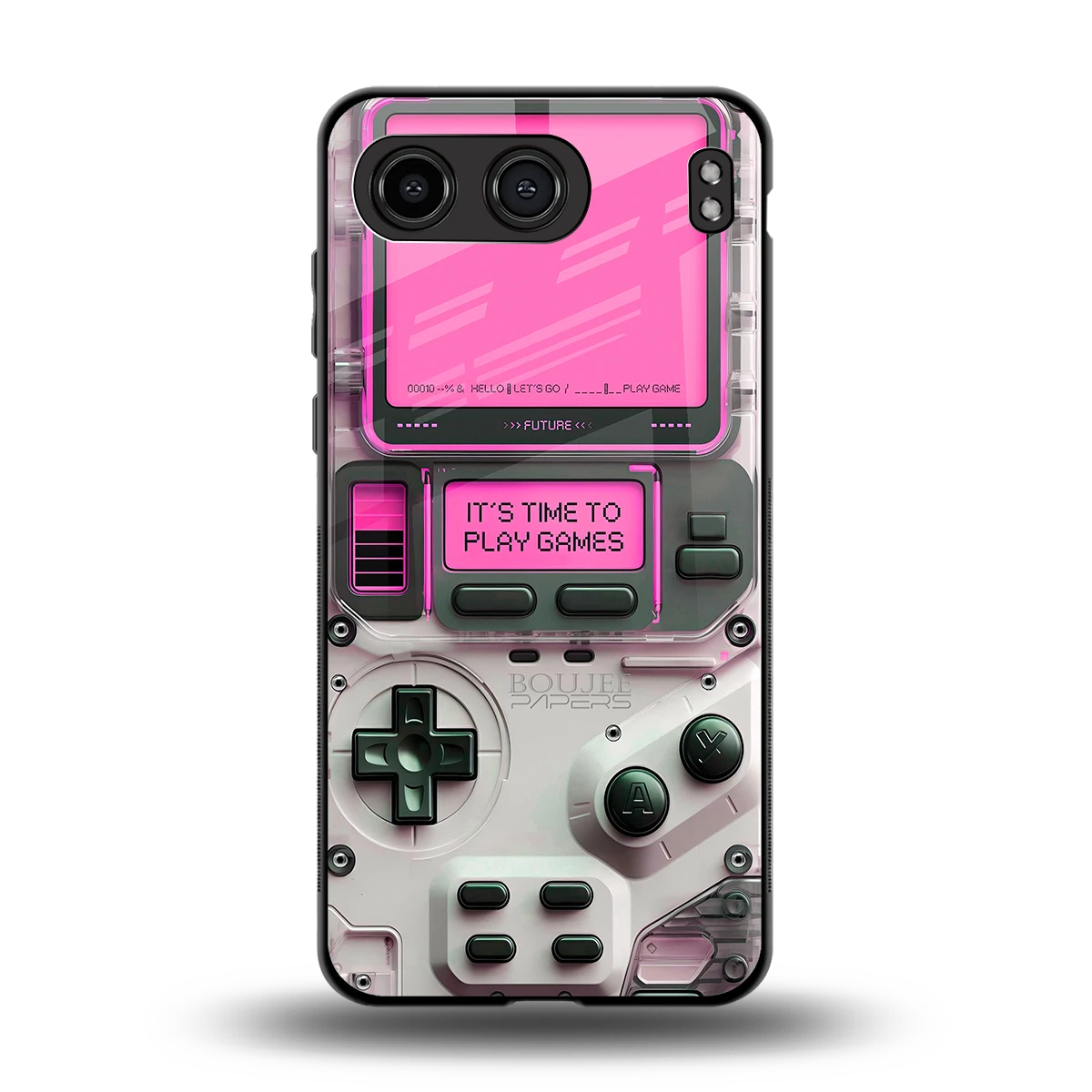 Gameboy Pink back phone cover | glass case for oneplus nord 4
