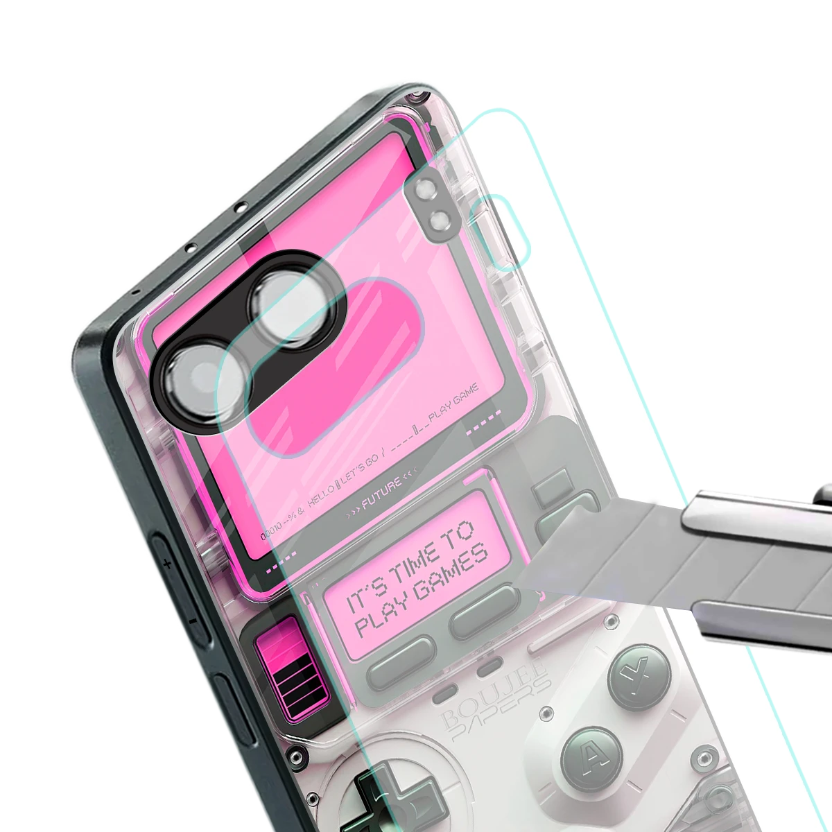 Gameboy Pink stylish phone case for oneplus nord 4 | glossy glass and slim fit