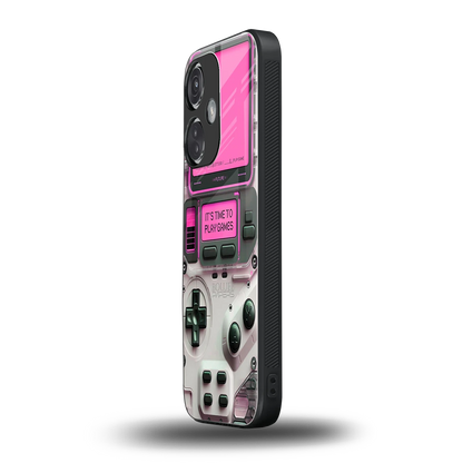 Gameboy Pink oneplus nord ce 3 mobile cover | shockproof glass phone case