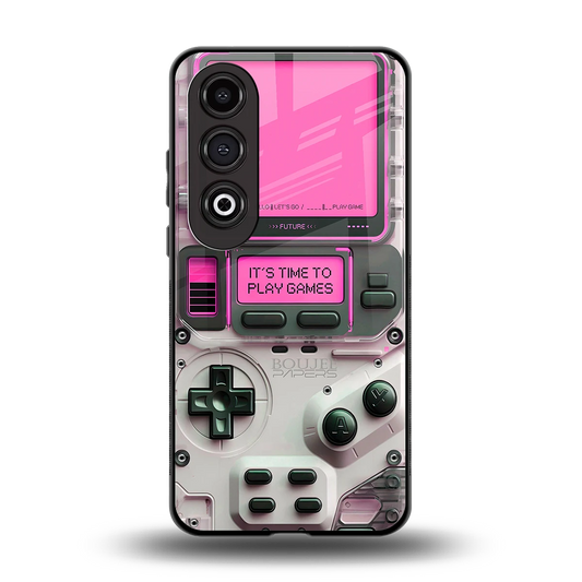 Gameboy Pink back phone cover | glass case for oneplus nord ce 4