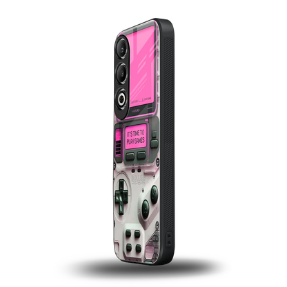 Gameboy Pink oneplus nord ce 4 mobile cover | shockproof glass phone case