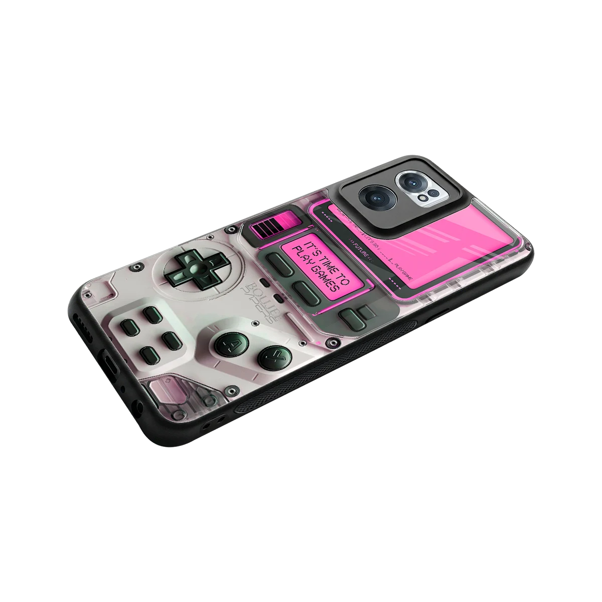 Gameboy Pink stylish phone case for oneplus nord ce 2 | glossy glass and slim fit