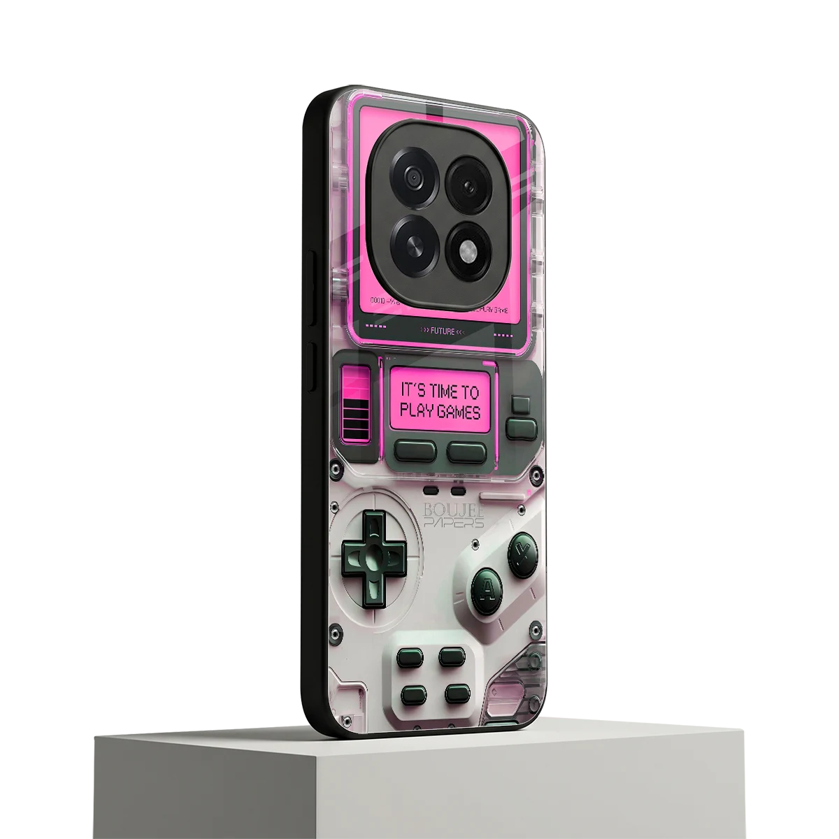 Gameboy Pink oppo f29 5g mobile cover | shockproof glass phone case