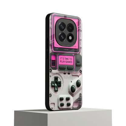 Gameboy Pink oppo f29 5g mobile cover | shockproof glass phone case