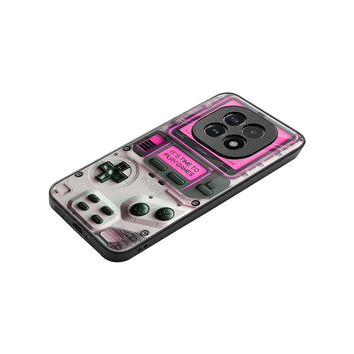Gameboy Pink stylish phone case for oppo f29 5g | glossy glass and slim fit