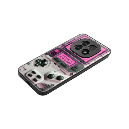 Gameboy Pink stylish phone case for oppo f29 5g | glossy glass and slim fit