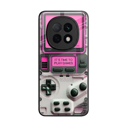 Gameboy Pink back phone cover | glass case for oppo f29 pro 5g