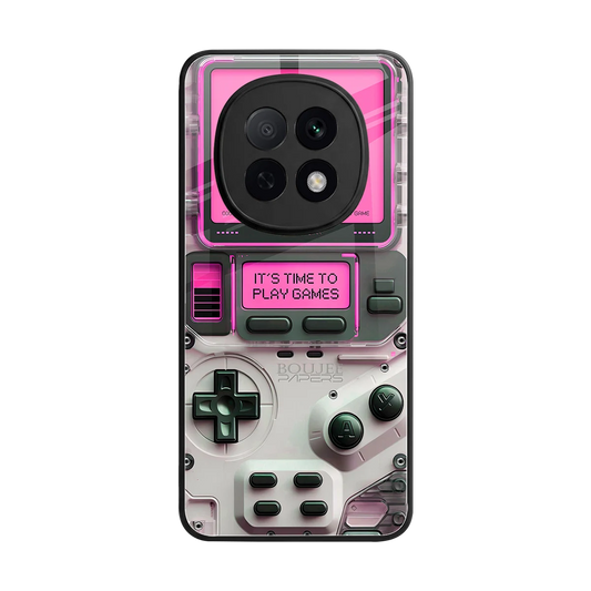 Gameboy Pink back phone cover | glass case for oppo f29 pro 5g
