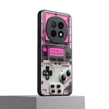 Gameboy Pink oppo f29 pro 5g mobile cover | shockproof glass phone case