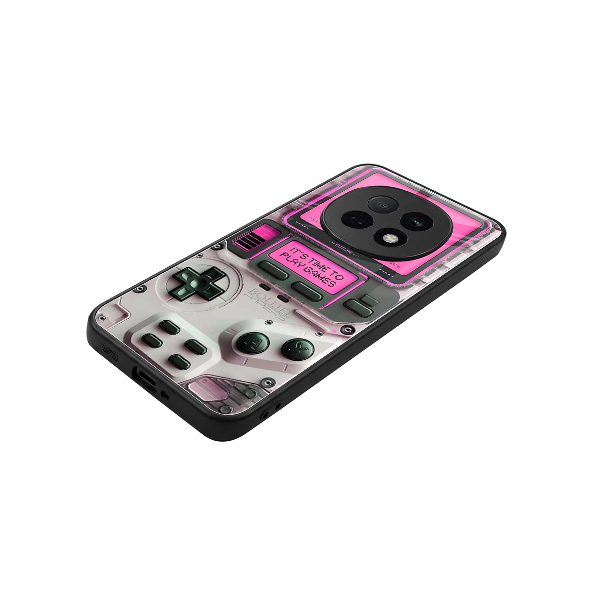 Gameboy Pink stylish phone case for oppo f29 pro 5g | glossy glass and slim fit
