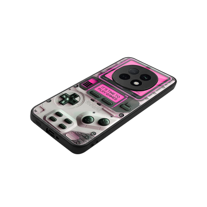 Gameboy Pink stylish phone case for oppo f29 pro 5g | glossy glass and slim fit