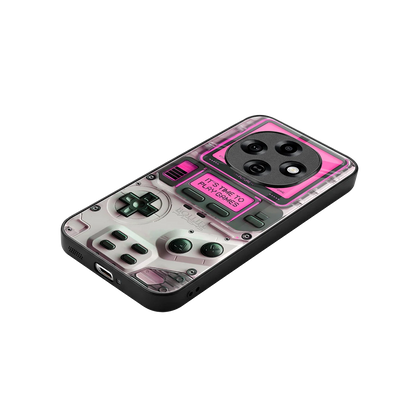 Gameboy Pink stylish phone case for oppo f31 pro 5g | glossy glass and slim fit