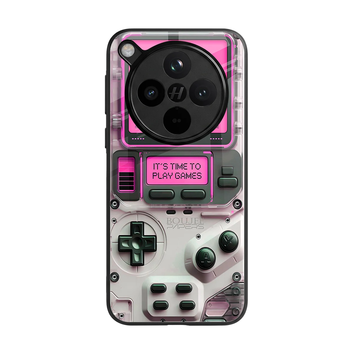 Gameboy Pink back phone cover | glass case for oppo find x8