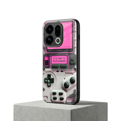 Gameboy Pink oppo find x9 mobile cover | shockproof glass phone case
