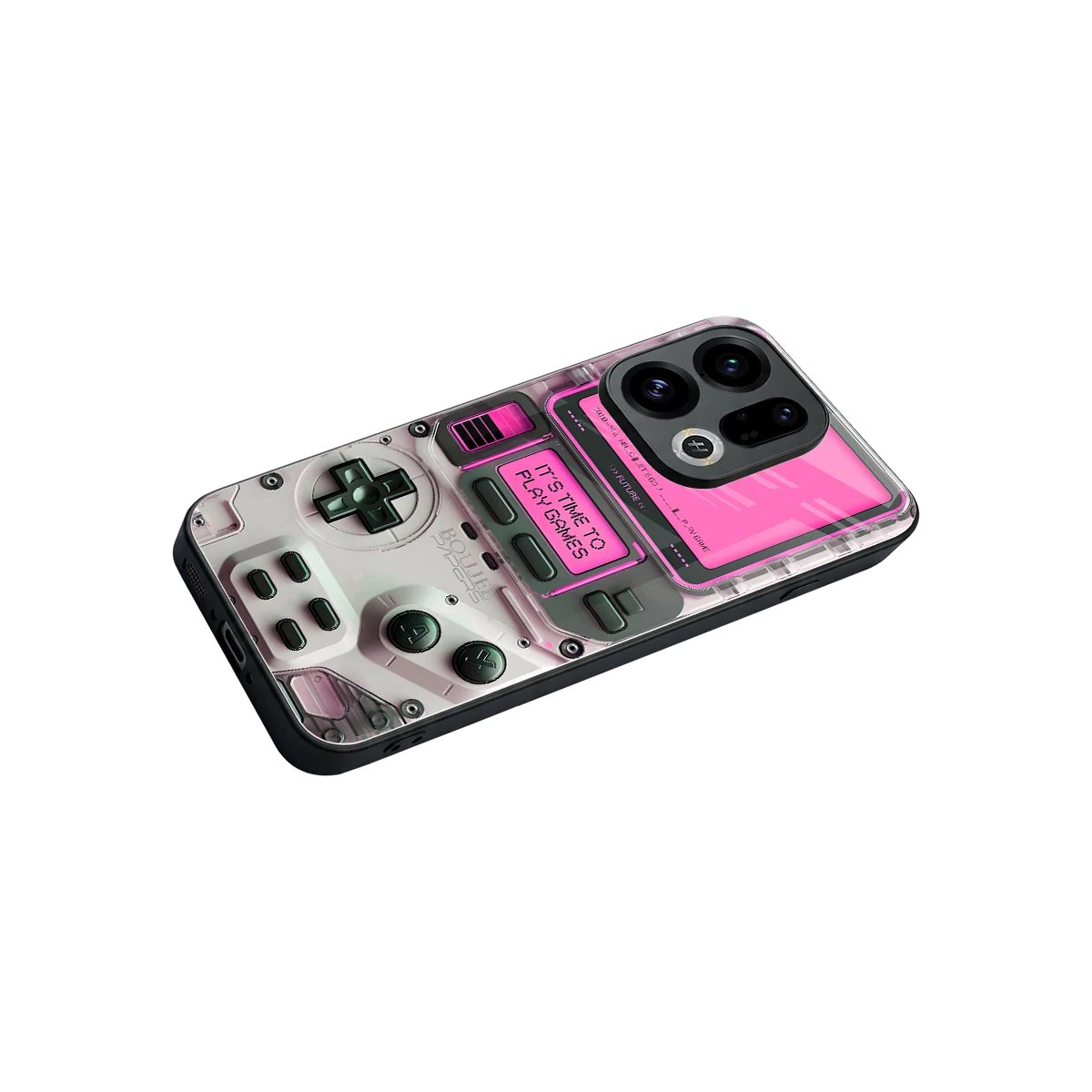 Gameboy Pink stylish phone case for oppo find x9 | glossy glass and slim fit