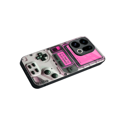 Gameboy Pink stylish phone case for oppo find x9 | glossy glass and slim fit