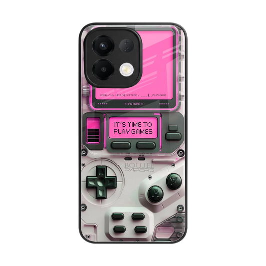 Gameboy Pink back phone cover | glass case for oppo k13 5g