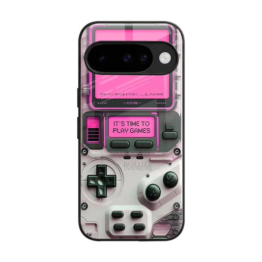 Gameboy Pink back phone cover | glass case for google pixel 10