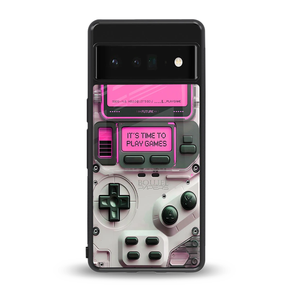 Gameboy Pink back phone cover | glass case for google pixel 6 pro