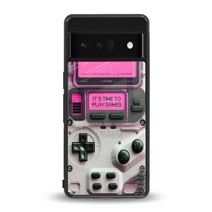 Gameboy Pink back phone cover | glass case for google pixel 6 pro