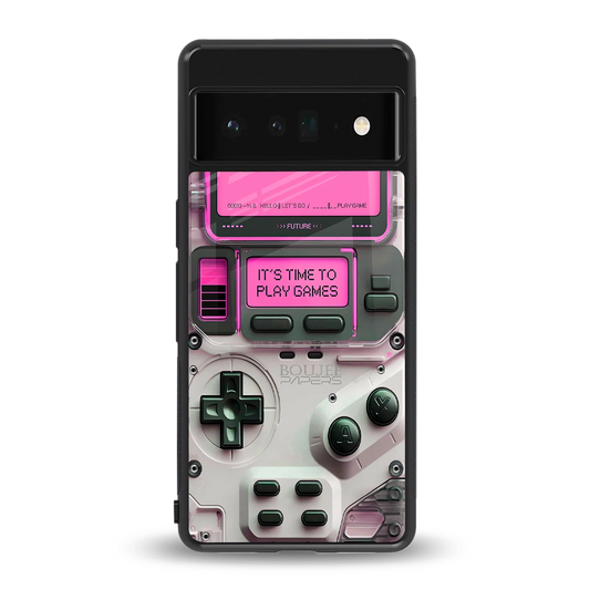 Gameboy Pink back phone cover | glass case for google pixel 6 pro