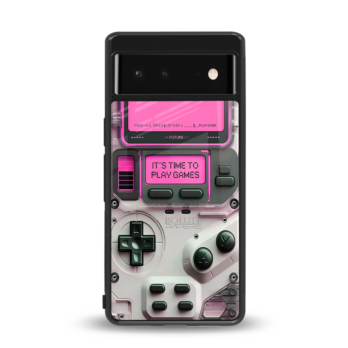 Gameboy Pink back phone cover | glass case for google pixel 6a