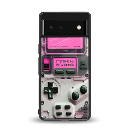 Gameboy Pink back phone cover | glass case for google pixel 6a