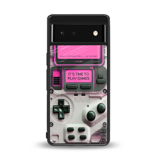 Gameboy Pink back phone cover | glass case for google pixel 6a