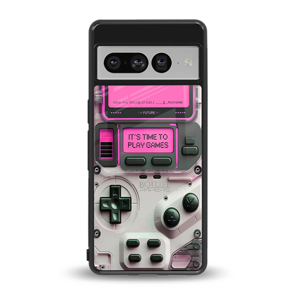 Gameboy Pink back phone cover | glass case for google pixel 7 pro