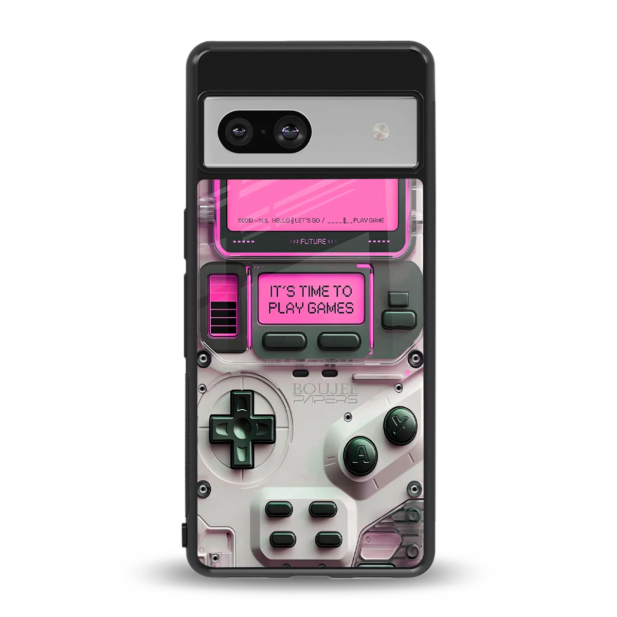 Gameboy Pink back phone cover | glass case for google pixel 7