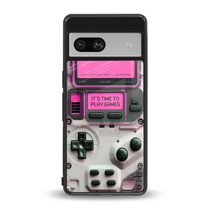 Gameboy Pink back phone cover | glass case for google pixel 7