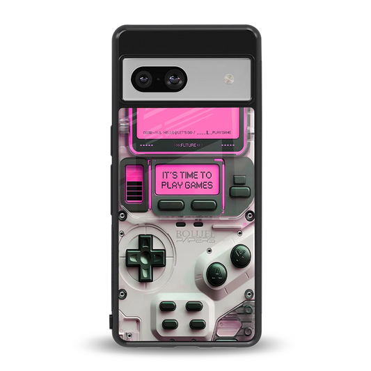 Gameboy Pink back phone cover | glass case for google pixel 7