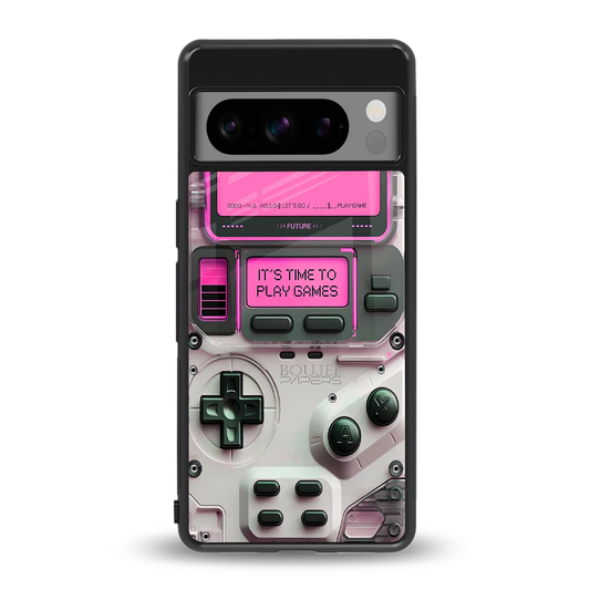Gameboy Pink back phone cover | glass case for google pixel 8 pro