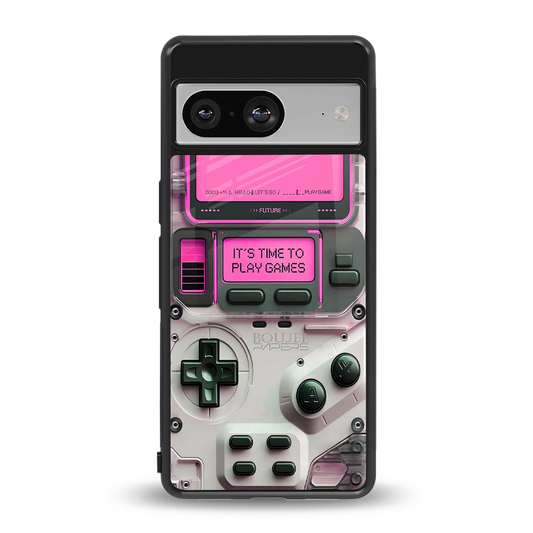 Gameboy Pink back phone cover | glass case for google pixel 8