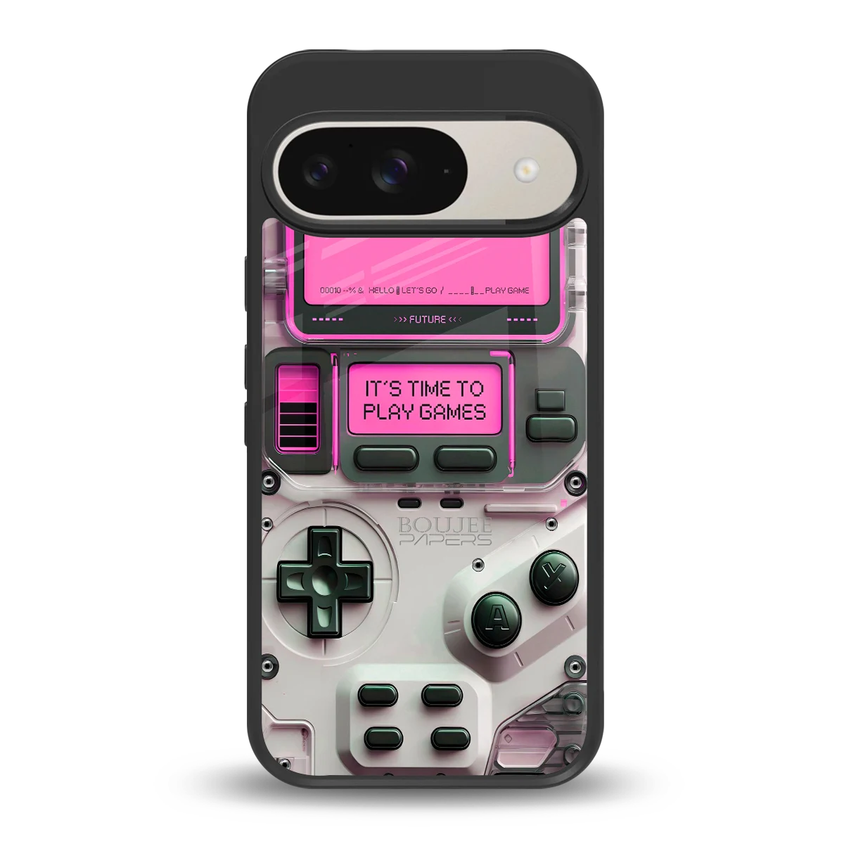 Gameboy Pink back phone cover | glass case for google pixel 9