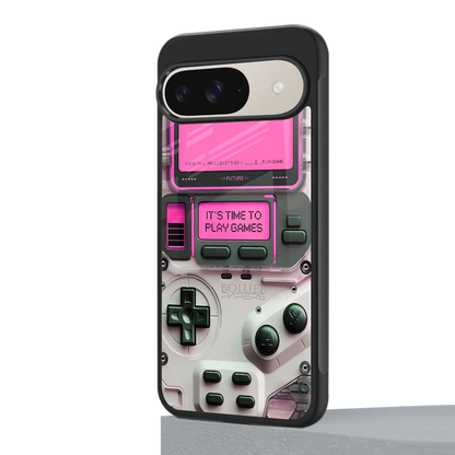 Gameboy Pink google pixel 9 mobile cover | shockproof glass phone case